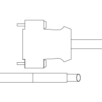 EXCB2-B3 標準品 用于 D-sub 15 針的外部控制電纜，長度為 3 m