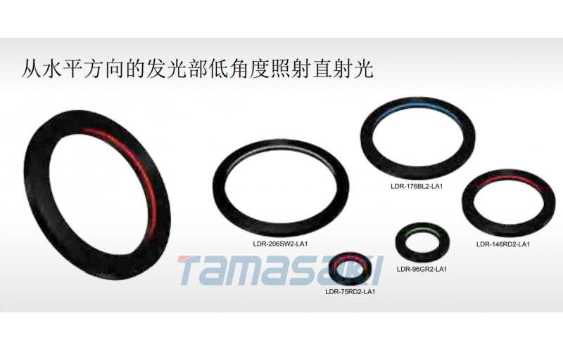 LDR-176GR2-LA1 標準品 外徑φ176mm、內徑φ140mm、高10mm的綠色照明。