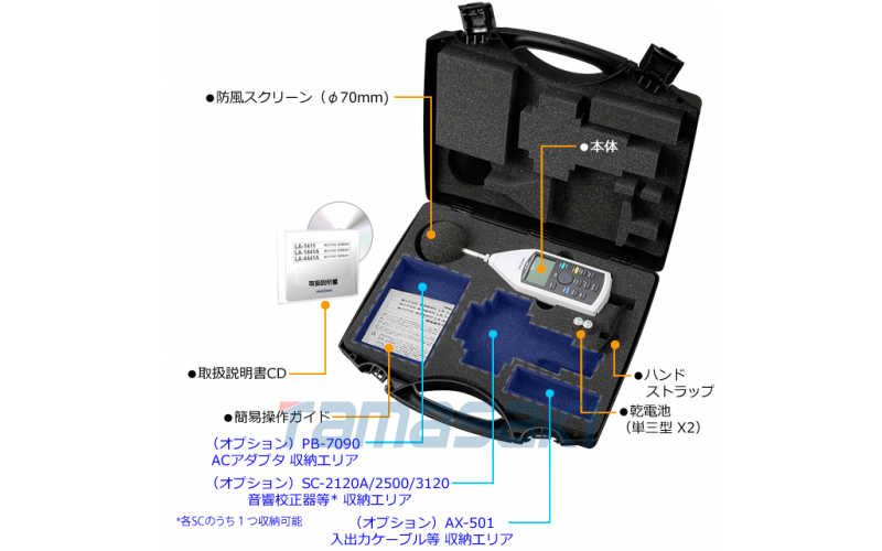 小野 Sokki 聲音校準器 SC-2500 -符合 JIS C 1515:2004 1 類標準