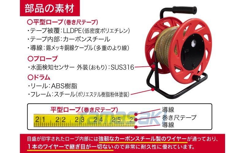 立即交貨 繩式水位計 30m HJ-WLR30B SATTEC