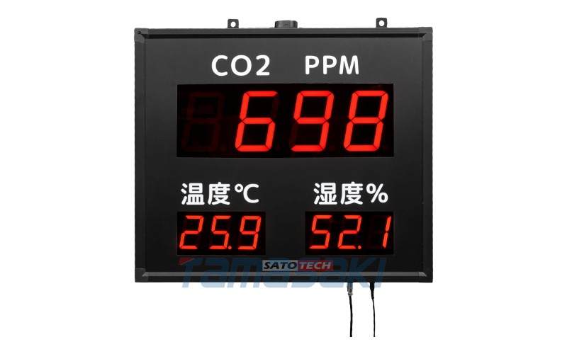 CO2 監視器大顯示器 HJ-CO2-LED100 SATTEC 經濟產業省指導方針