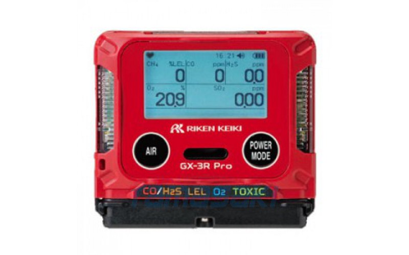 Riken Keiki 便攜式氣體監測儀 GX-3R Pro 4 種氣體（異丁烷、氧氣、一氧化碳、硫化氫）藍牙電池規格 BH1E100D1