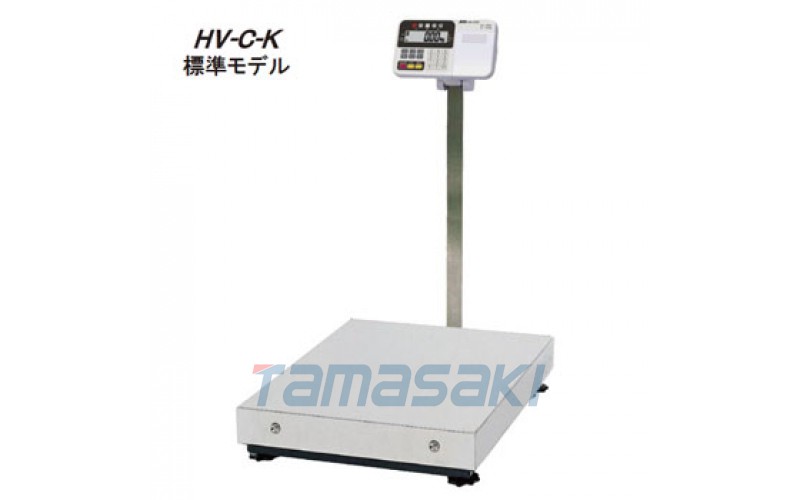 A&D 大型數字秤（帶認證）HV-300KCP-K -內置打印機。最小顯示：0.05kg（0-150kg）/0.1kg（150-300kg）